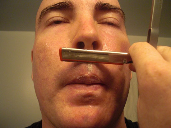 Shaving the middle of my upper lip